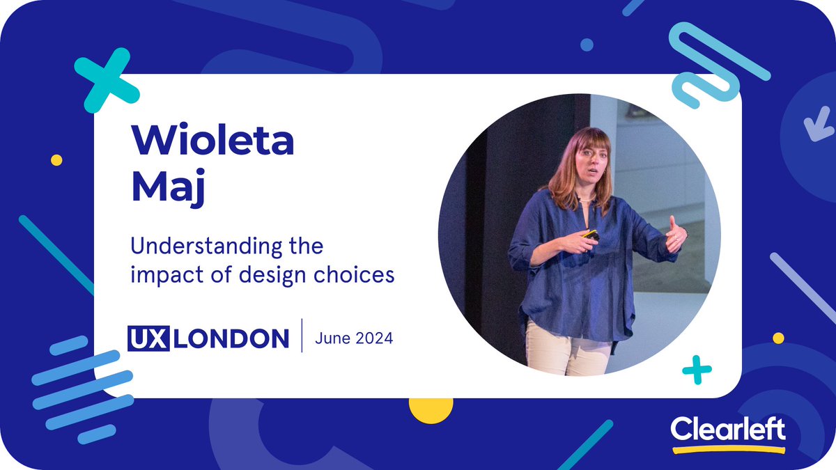 Next, Wioleta Maj explores "Understanding the Impact of Design Choices." 
Gain insights into crafting intentional designs that resonate with diverse user groups and enhance user experiences. Let's design with empathy and inclusivity in mind! 🎨🌍 #UIUX #UXLondon