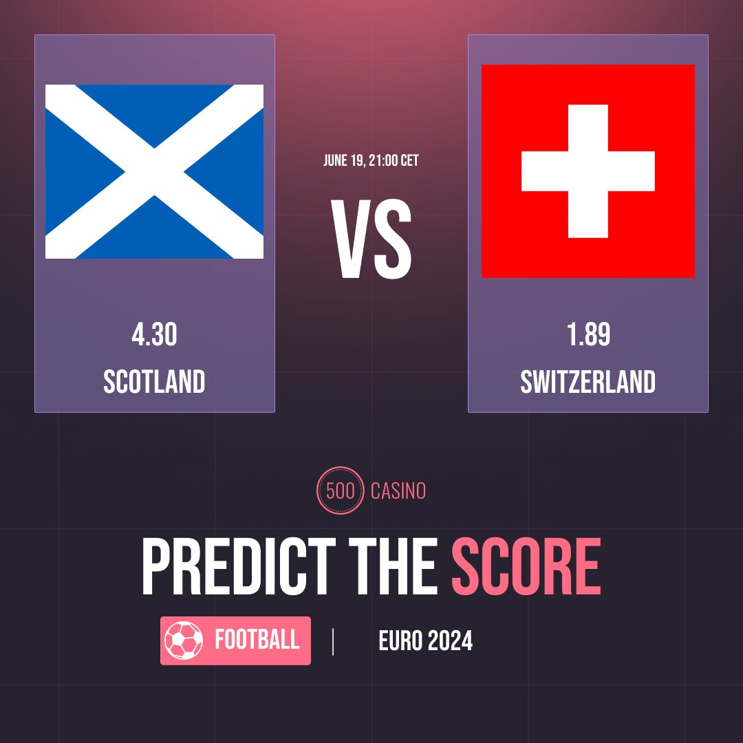 500Casino's tweet image. A random person who predicts the score wins a Freebet! ⚽️

RT &amp;amp; Predict!