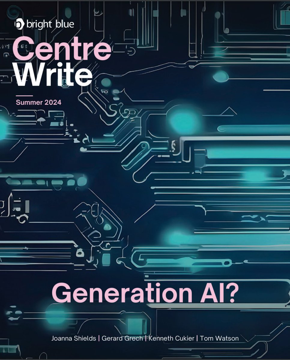 🚨 TOMORROW <a href="/WeAreBrightBlue/">Bright Blue</a> releases its latest magazine

This edition explores the implications of AI on democracy, the world of work and our security

Edited by <a href="/KuszSarah/">Sarah Kuszynski</a> and <a href="/etaylor29/">Emily Taylor</a> 

Read my article in the <a href="/yorkshirepost/">The Yorkshire Post</a>: yorkshirepost.co.uk/news/opinion/c…