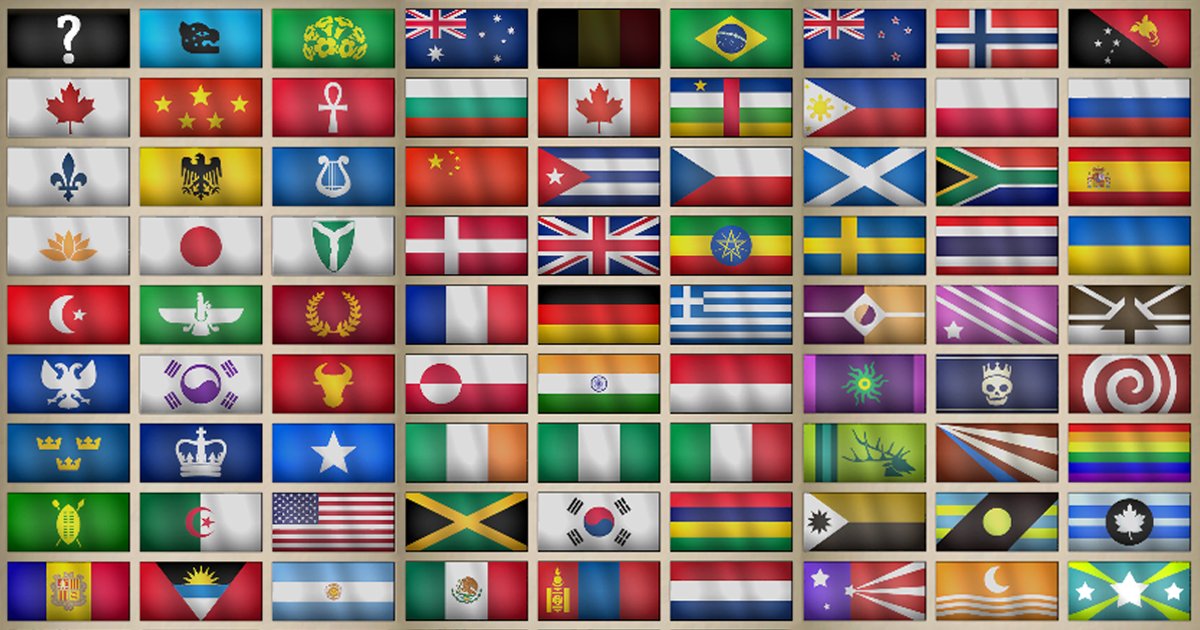 #MillenniaQuestion
Update 3 &amp; 4 added a nation each to the roster.

What nations and flags do you want to see?