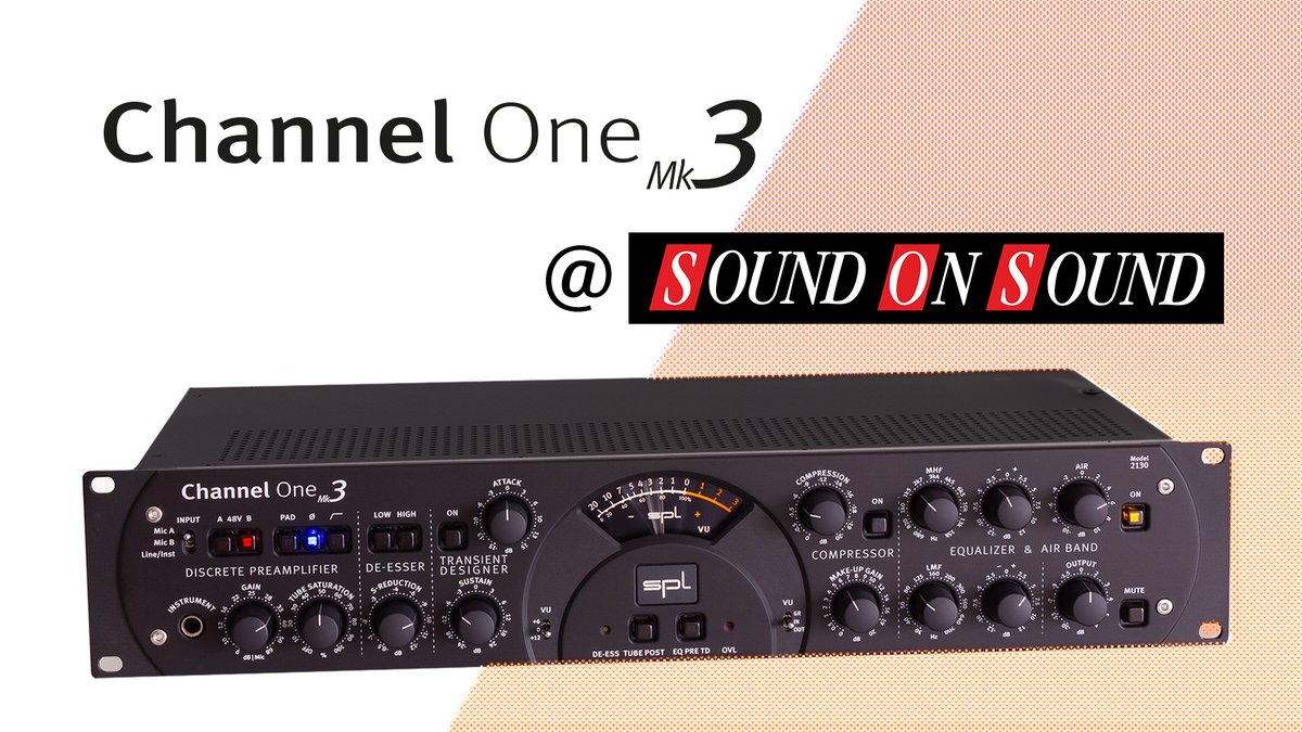 #Review #splChannelOneMk3
“The Channel One has evolved, and the result is one of the most versatile channel strips around – of course, it also sounds great, and has tonal character on tap!” Sound on Sound

Read a summary on our blog
👉 spl.audio/en/channel-one…