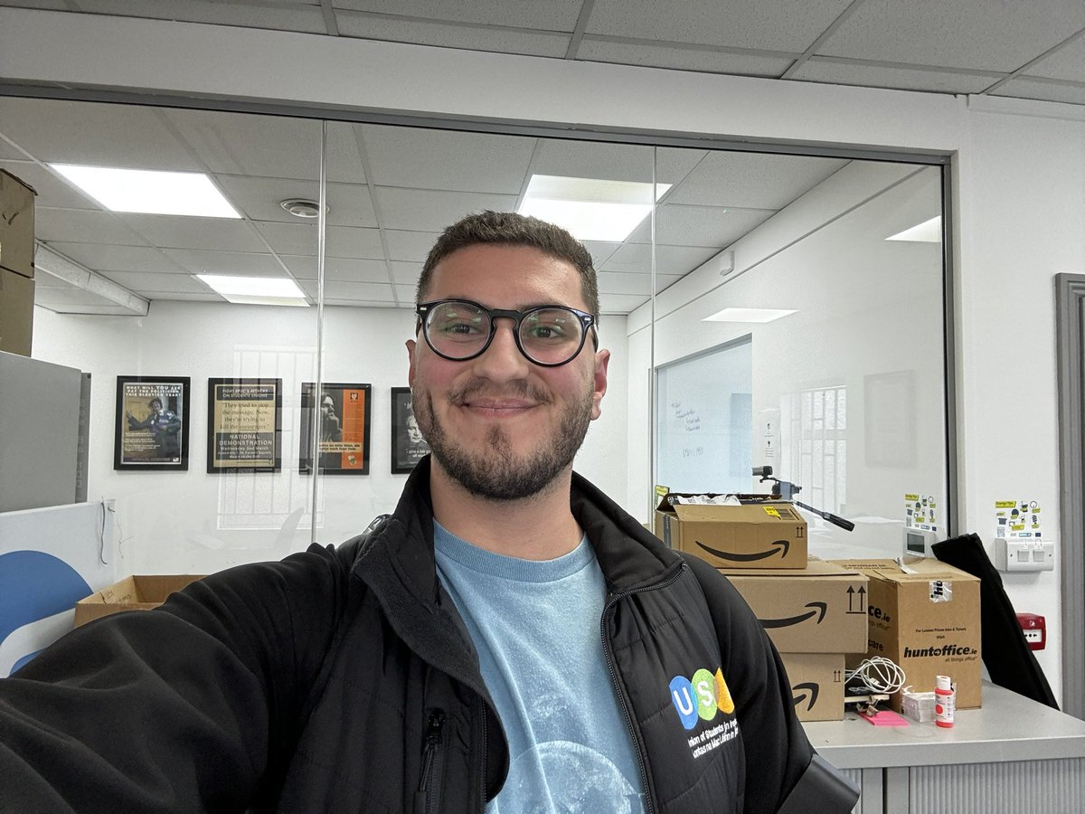 Zaid Barghouthi 🇵🇸 (@zaidbarghouthi) on Twitter photo Last time locking up the <a href="/TheUSI/">Union of Students in Ireland</a> office yesterday. It’s been the pleasure of a lifetime to represent students nationally.
USI will keep campaigning on Palestine, housing and against all forms of inequality and racism.
Wishing all my colleagues the very best of luck! Last time locking up the <a href="/TheUSI/">Union of Students in Ireland</a> office yesterday. It’s been the pleasure of a lifetime to represent students nationally.
USI will keep campaigning on Palestine, housing and against all forms of inequality and racism.
Wishing all my colleagues the very best of luck!