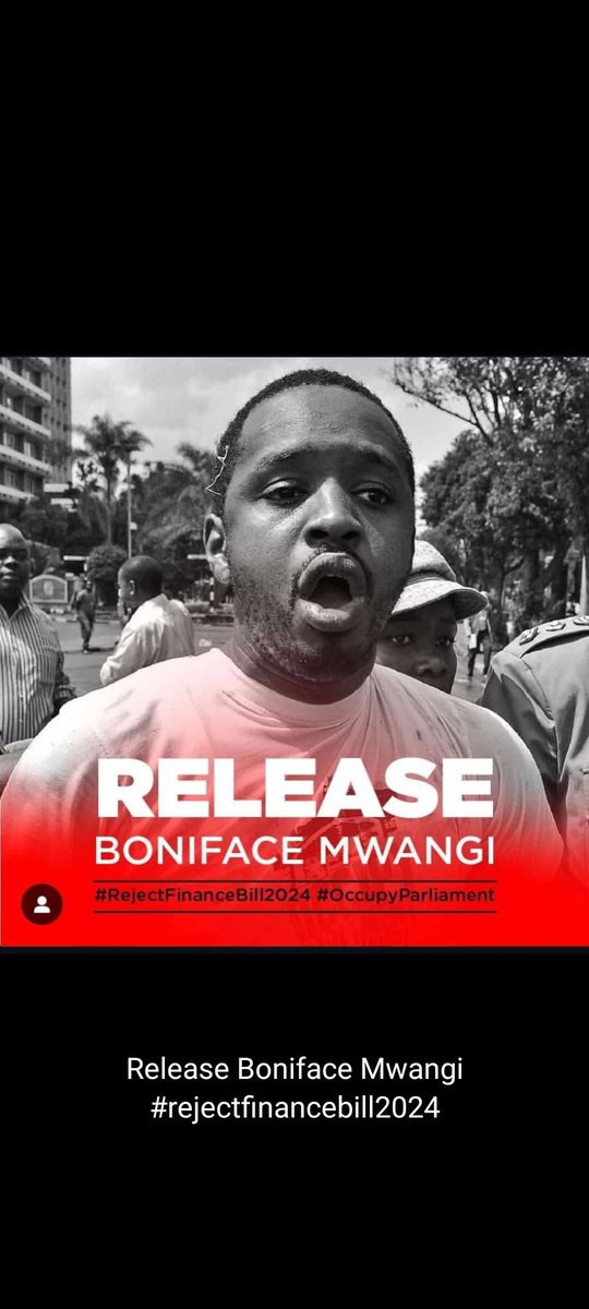 joelingo25's tweet photo. #ReleaseBonifacemwangi
#RejectFinanceBill2024
@bonifacemwangi https://t.co/aT2FgZXU5c