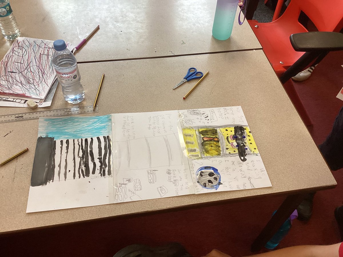 AshKnotty's tweet photo. Today, Year 5 enjoyed our #soundminds lesson with Tony, who is from the @LFCFoundation , by drawing and painting! It was another lovely session that showed how art can support of mental health! https://t.co/yXSMI2wmyt
