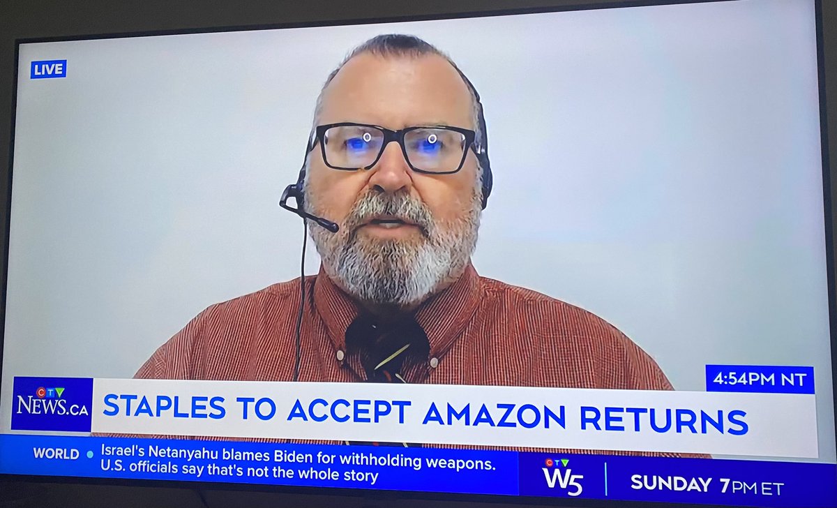 winder_bruce's tweet image. Interviewed Tuesday on @CTVNews Channel regarding new returns partnership between @amazonca and @StaplesCanada (clip to follow) #retail #returns #reverseflow #reverselogistics #brickandmortar #amazon #staples
