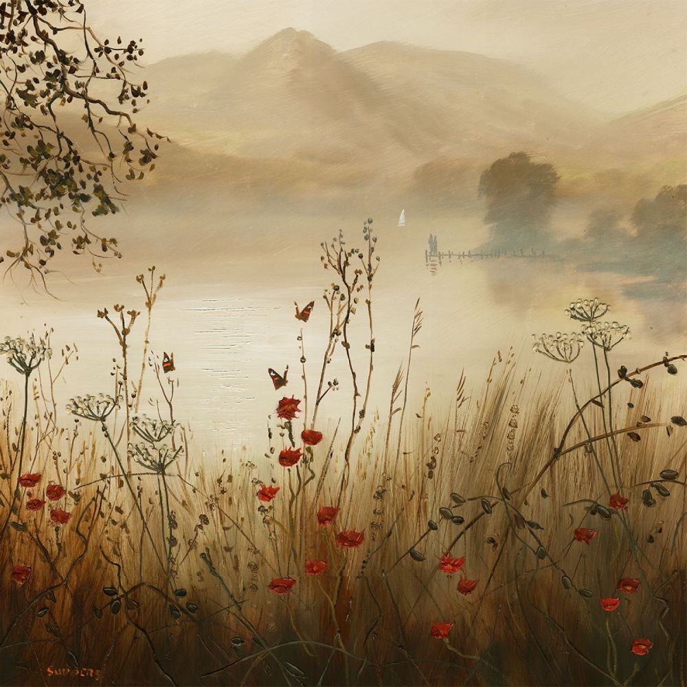 One of my favourite galleries to visit on line is 
Cook House Gallery in Windermere 
Set amongst the beautiful scenery of the English Lake District.   Family owned by Jeff Sudders who is the artist here 
‘Promise of a New Day at Grasmere’