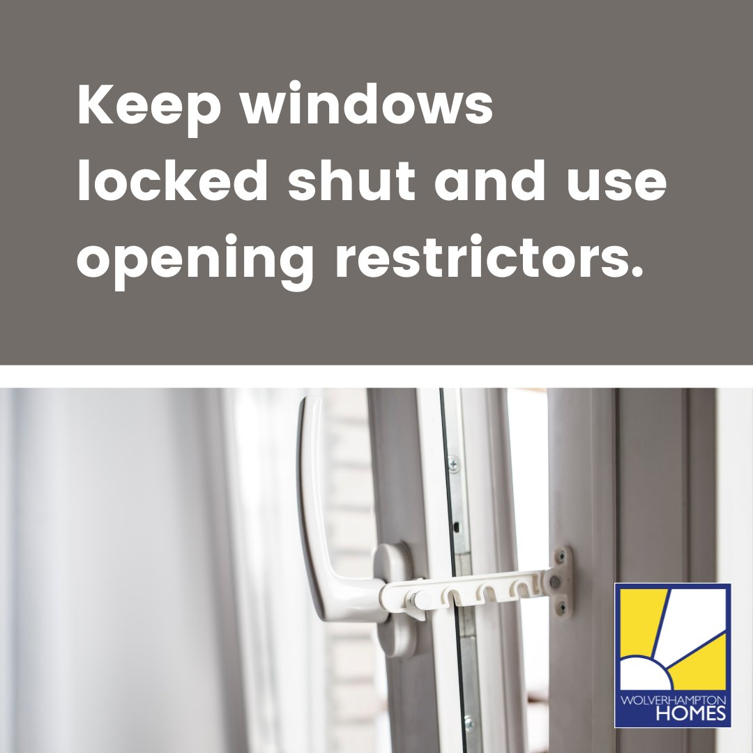 Keep your family safe from falls from balconies and windows by following our guidance here 👇
wolverhamptonhomes.org.uk/6765 

Something as simple as keeping windows locked shut and using opening restrictors could be the difference between being safe or not.

#windowsafetywednesday