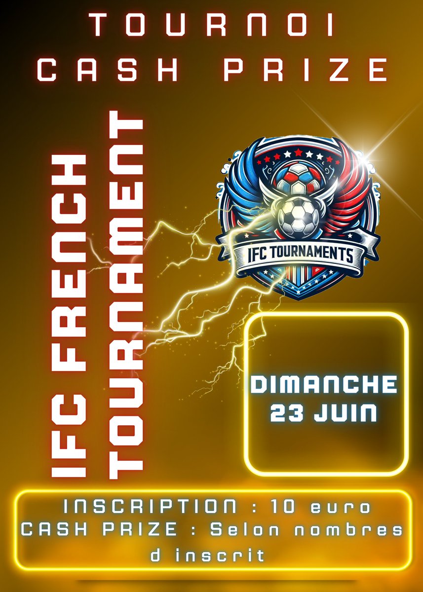 ⚡️Tournoi CashPrize ce dimanche sur IFC French Tournament!⚡️