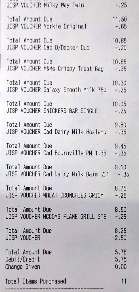 LOMASNEWS's tweet image. How to make £11.75 worth of goods cost just £5.75. Download the @jispapp 
Save money, that's it. #Unsworth❤️ #Jispapp #Newsagent