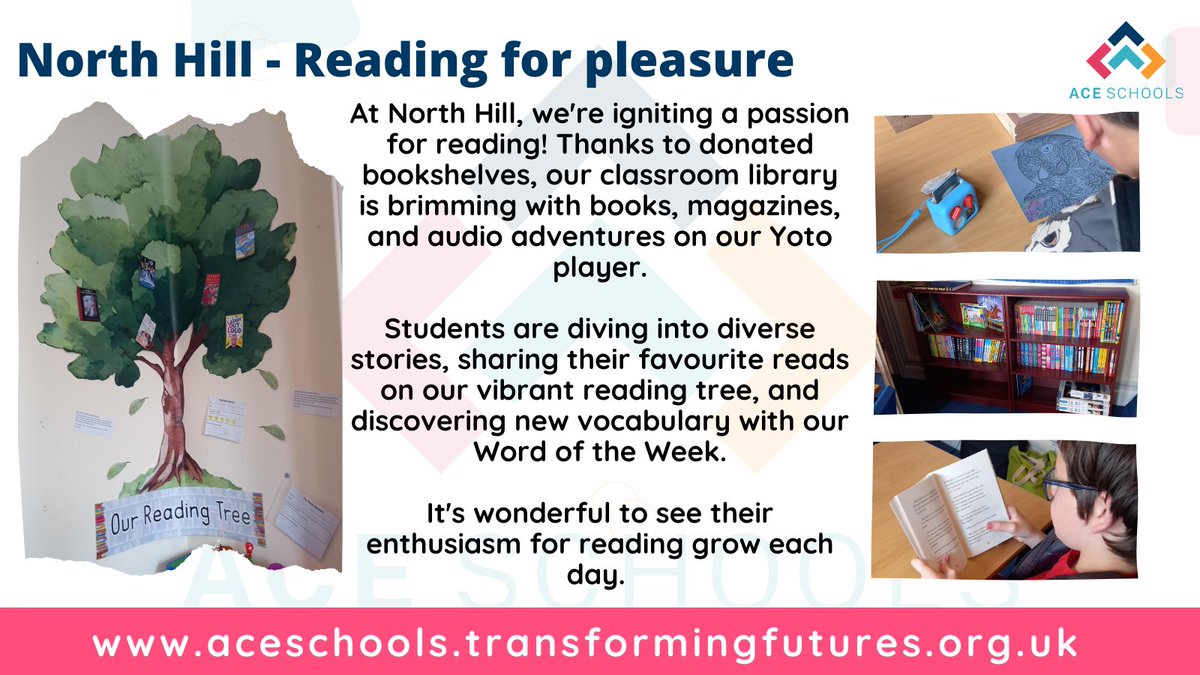 ACENorthHill's tweet photo. 📚✨ At North Hill, reading is a joy! Our new classroom library and #yotoplayer have students diving into books, sharing favourites, and learning new words. #LoveReading #ReadingForPleasure
@AccReader @aceschools1 @tfuturestrust1 https://t.co/PTQCm0vPWX