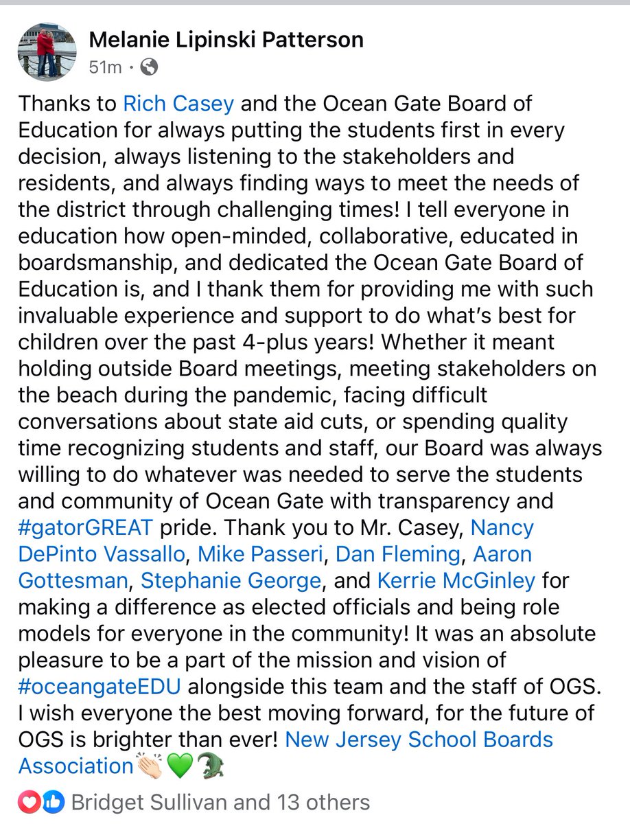 melpatterson803's tweet photo. Thx to @r_casey_ &amp; the Ocean Gate BOE for always putting Ss first, listening to the stakeholders, &amp; finding ways to meet district needs through challenging times! It was an absolute pleasure to be part of the mission/vision of #oceangateEDU w the BOE &amp; staff of OGS! @njsba https://t.co/aadLX59AxB