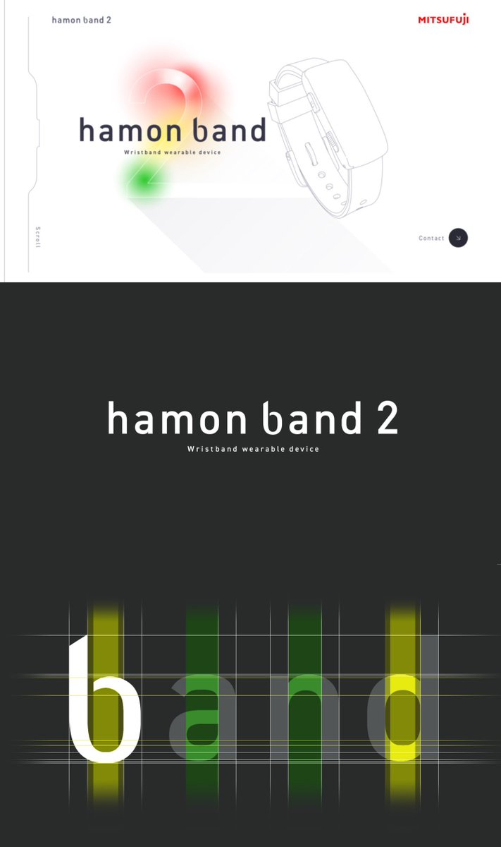 yucodesign's tweet image. 【work】
ミツフジ株式会社様
産業医科大学と開発した独自のアルゴリズムで脳波情報から深部体温上昇の変化を可視化するウェアラブルデバイスhamon band 2

製品リニューアルに伴い
タイポロゴ / パッケージ / サイト
デザインをさせていただきました。

----

ソフトバンク様などをはじめとする…
