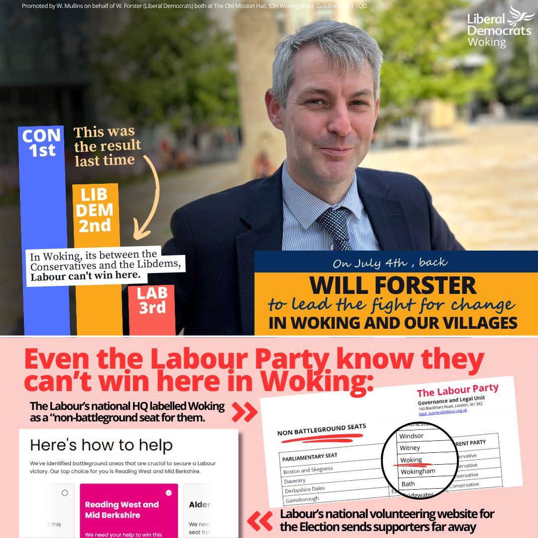 Woking's <a href="/WillForster/">Will Forster MP 🔶</a> has lived in Woking all his life and knows our town and villages, he will be a strong voice for Woking in Parliament and fight for a Fair Deal for Woking!. 
#VoteLibdem in #Woking! #Will4Woking 
More info here : buff.ly/3yLXNSO