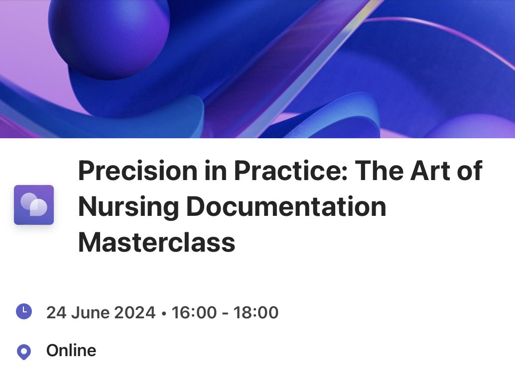 🚨💡 If you are an Executive/senior nurse, #DigitalNurse or other decision-maker involved in providing a unified approach to documentation working in hospitals, community and nursing homes, you can't miss the first of a two-part follow-up series of the dynamic masterclass 🫴