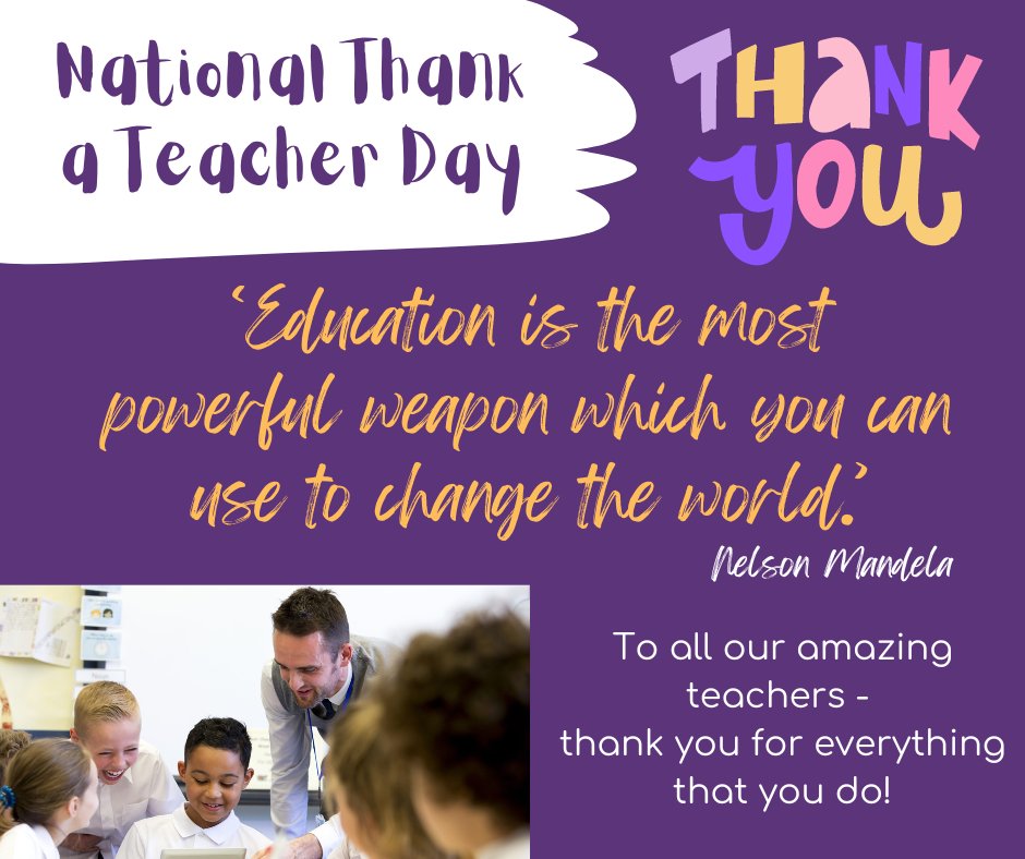 It's National Thank a Teacher today! We'd like to take this opportunity to thank all of our fantastic teachers. You're all superstars &amp; you deserve this recognition every day of the week!
#teachers #hertfordshire #essex #teaching #school #education #thankateacher #classroomheroes