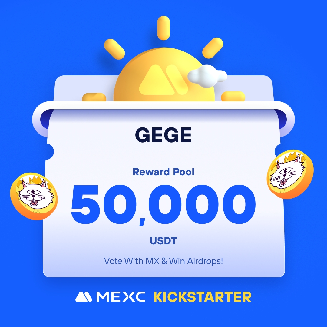 .<a href="/GegeAkutamiSol/">Gege Akutami</a>, the one eyed monarch guiding the crypto nation to a brighter future, is coming to #MEXCKickstarter 🚀 

🗳Vote with $MX to share massive airdrops 
📈 $GEGE/USDT Trading: 2024-06-20 14:00 (UTC)  

Details: mexc.com/support/articl…