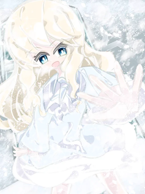 冷凍庫の女の子 #イラスト #絵描きさんフォロバ100 #Cいあーと #暑いのでひやっとする絵を貼る