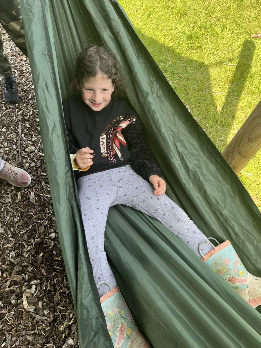 FSOLOC's tweet photo. Reception loved the hammock in today’s Forest School session 😎 https://t.co/tAHeSg5qDa