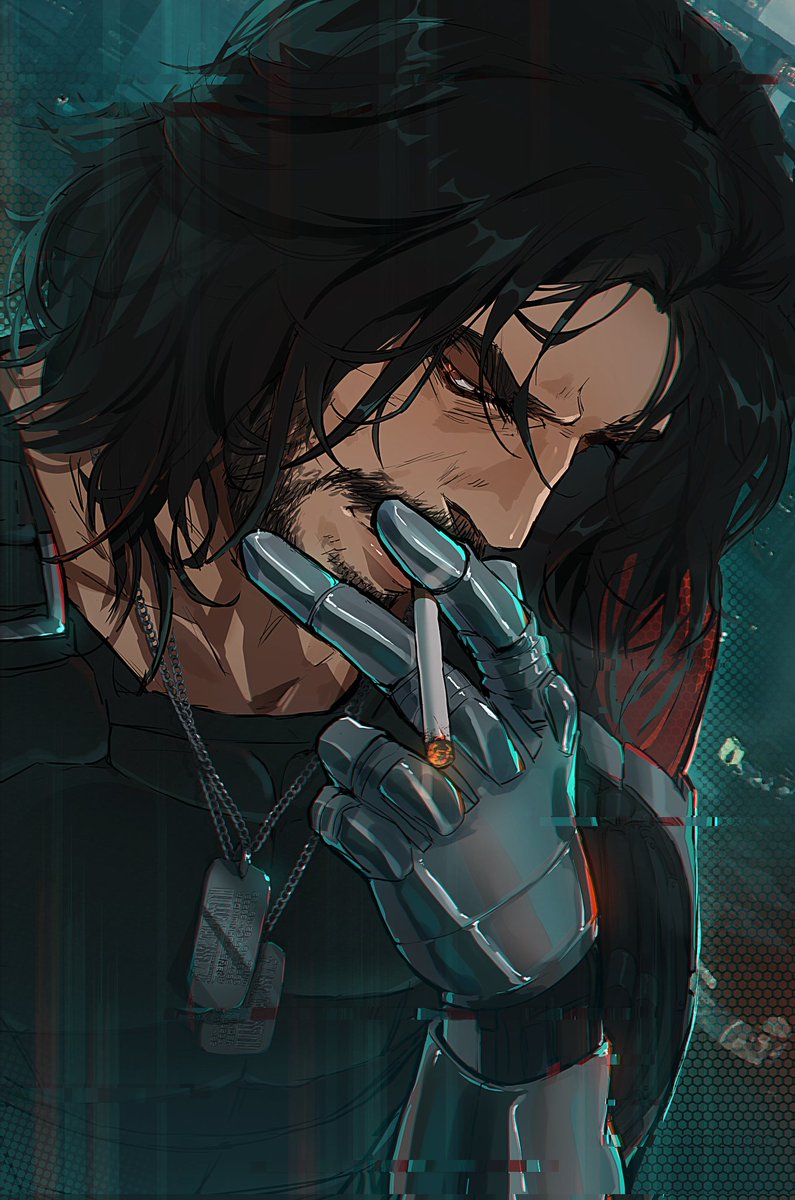 Slackdzove's tweet photo. Johnny Silverhand 🚬
#cyberpunk #cyberpunk2077 https://t.co/dsutFqjVHB