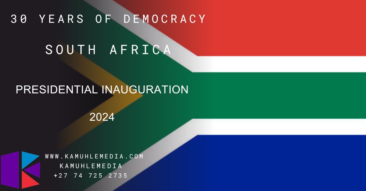 KamuhleMedia's tweet photo. Todayβs presidential inauguration marks 30 years of democracy in South Africa. A proud moment for our nation as we reflect on our journey and look forward to a united and prosperous future.
#SA30 #Democracy #Inaugurationday2024 πΏπ¦ https://t.co/JMFQlupuXb