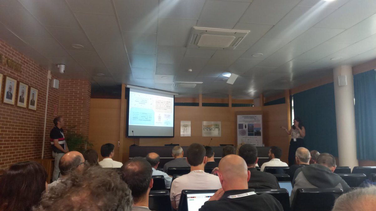 secforestales's tweet image. Durante la mañana han tenido lugar las dos primeras sesiones de @VSanidadForest
Sesión I: Programas de mejora genética ante plagas y enfermedades forestales
Sesión II: Decaimientos forestales
Comunicaciones muy interesantes y un enriquecedor intercambio de experiencias.