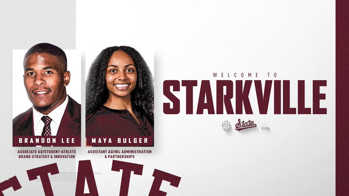 Mississippi State Athletics (@hailstate) on Twitter photo State Adds Lee and Bulger to New Student-Athlete Brand Services & Business Development Team!
📰 » hailst.at/45NB71f
#HailState🐶 State Adds Lee and Bulger to New Student-Athlete Brand Services & Business Development Team!
📰 » hailst.at/45NB71f
#HailState🐶