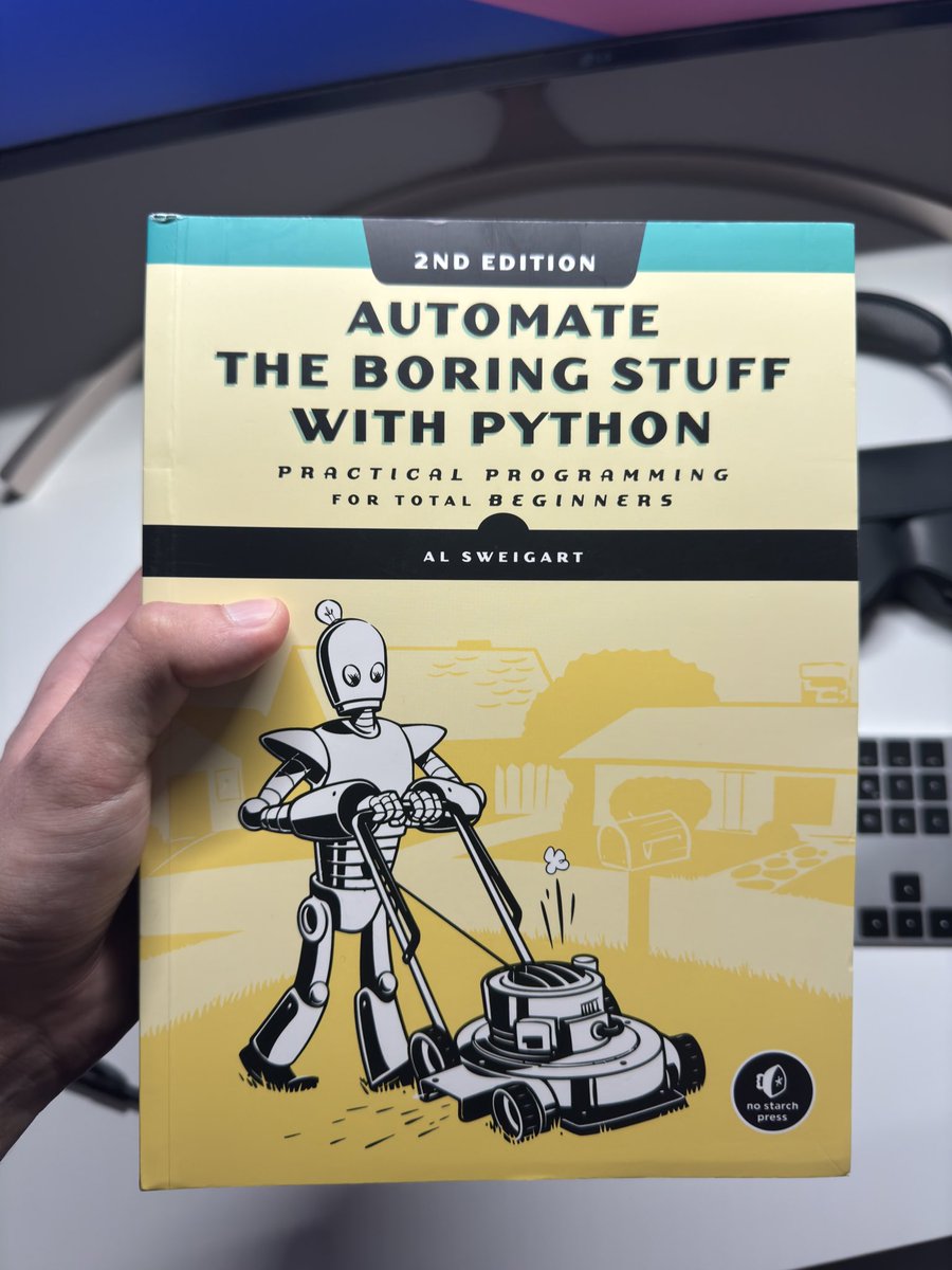 rdbelean's tweet image. Stepping up your efficiency game?

This one right here is a must-read!

Thanks to @thebeautyofsaas for the solid recommendation

This book transforms tedious tasks into time-saving Python scripts

Ideal for anyone ready to cut the crap and boost efficiency with some serious…