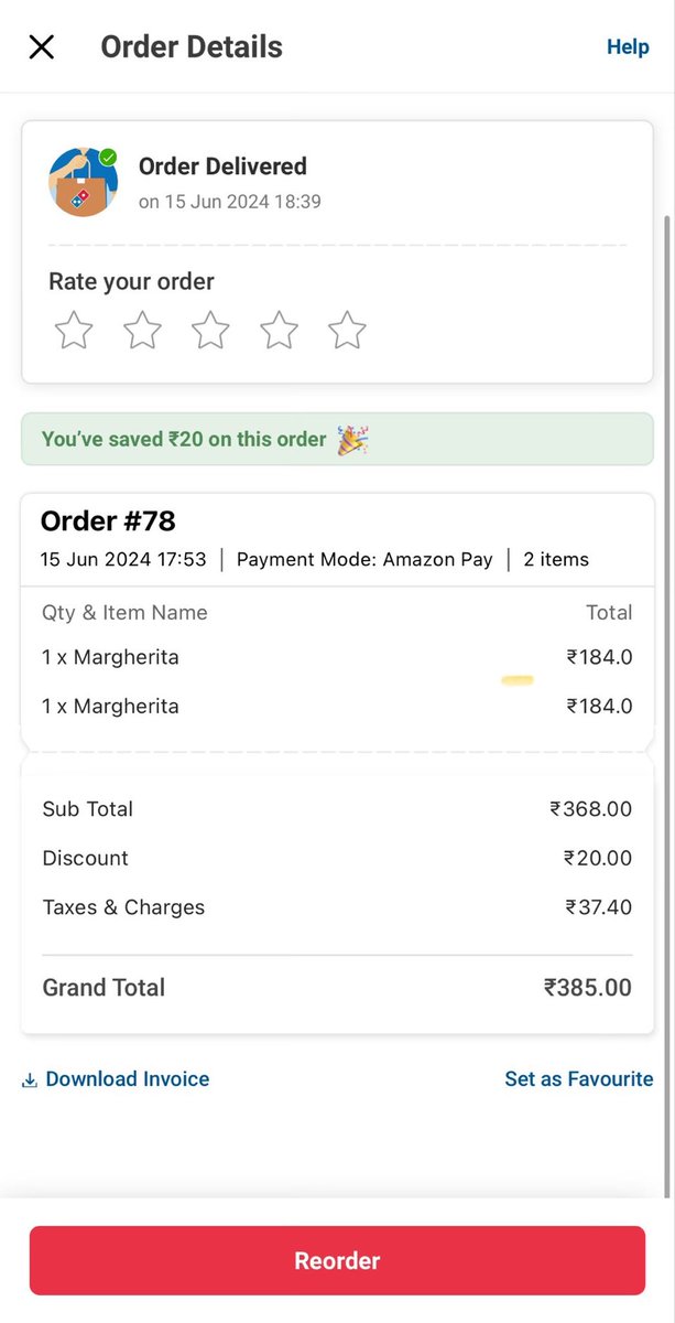 ahmdabadi's tweet photo. @dominos still no resolution. Delivery done in 50 min. Still i didn’t refunded or given free. Better not provide guarantee and we do not order from domino’s . https://t.co/RcuOcRPSaA