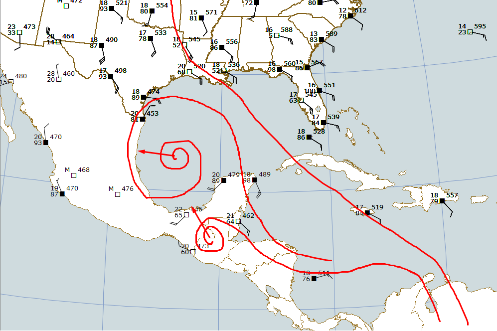 ClimaYucatan's tweet image. 🌀 Se forma la tormenta tropical #Alberto y se alejará de la península. Pero....!!

Nuestros análisis detectan un nuevo vórtice sobre Guatemala, asociado al Giro Centroamericano, el cual se movería este fin de semana hacia el Golfo de México.

Esto propiciará que las lluvias…