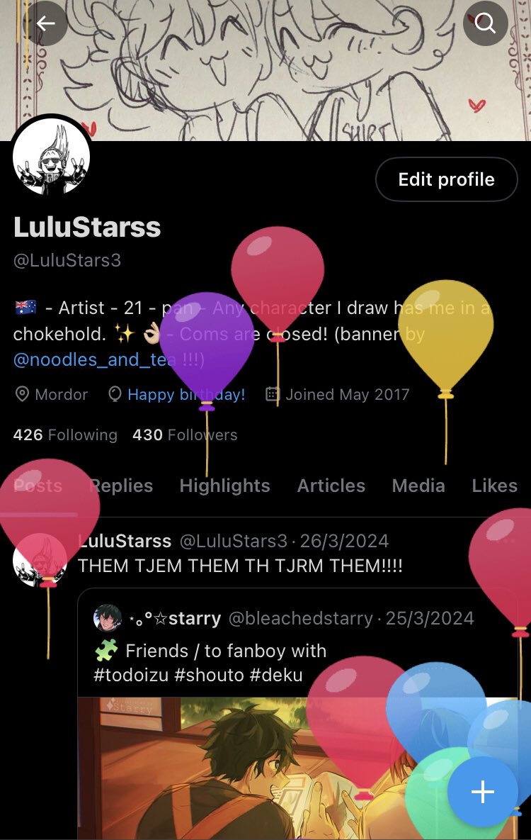 First time back after literally ages just to say I’m 22 years old now :) 

I’ll probably still be away from twt, but feel free to go to my insta where I’m more active; Lulu_starss 💕

Thank you all for sticking here for so long. Being in uni has been busy!!