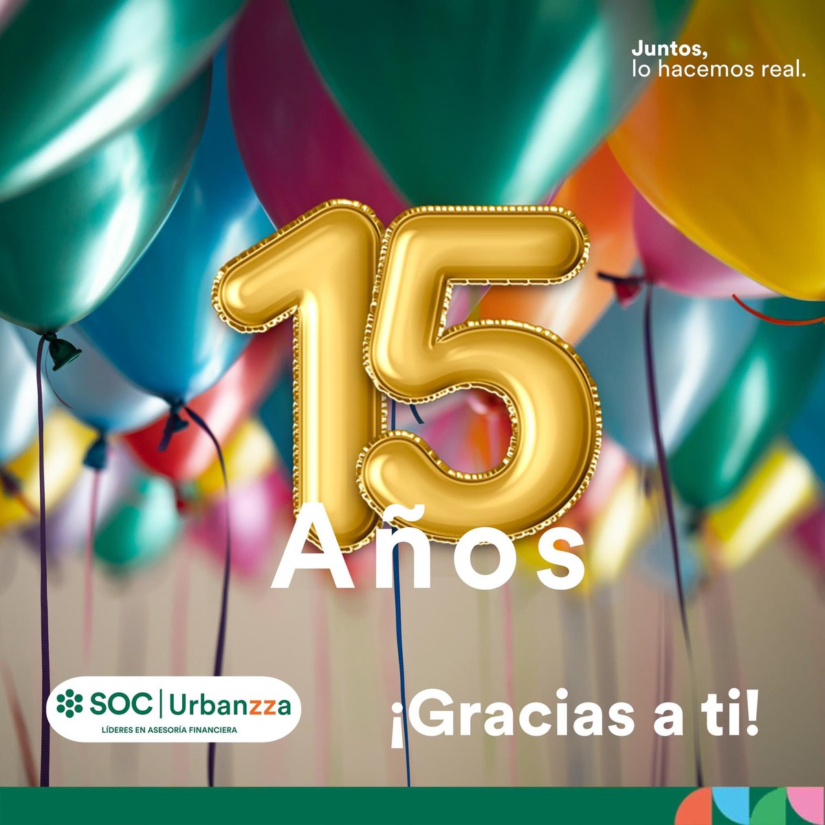 Urbanzza's tweet image. ¡Gracias! Muchas gracias a todos nuestros clientes, socios comerciales, colaboradores y amigos, por su apoyo, confianza y preferencia

Cumplimos 15 años con gran satisfacción,  asesorando a nuestros clientes a consolidar su patrimonio