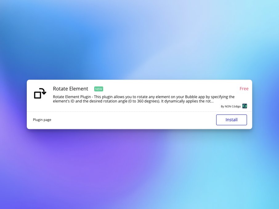 🚀 Just launched a new plugin on <a href="/bubble/">Bubble</a>! 🎉

It’s basic, but it was much needed. If you need to rotate an icon or a group, this plugin will help you out. 💡

Give it a try and let me know what you think! #BubblePlugin #NoCode

bubble.io/plugin/rotate-…