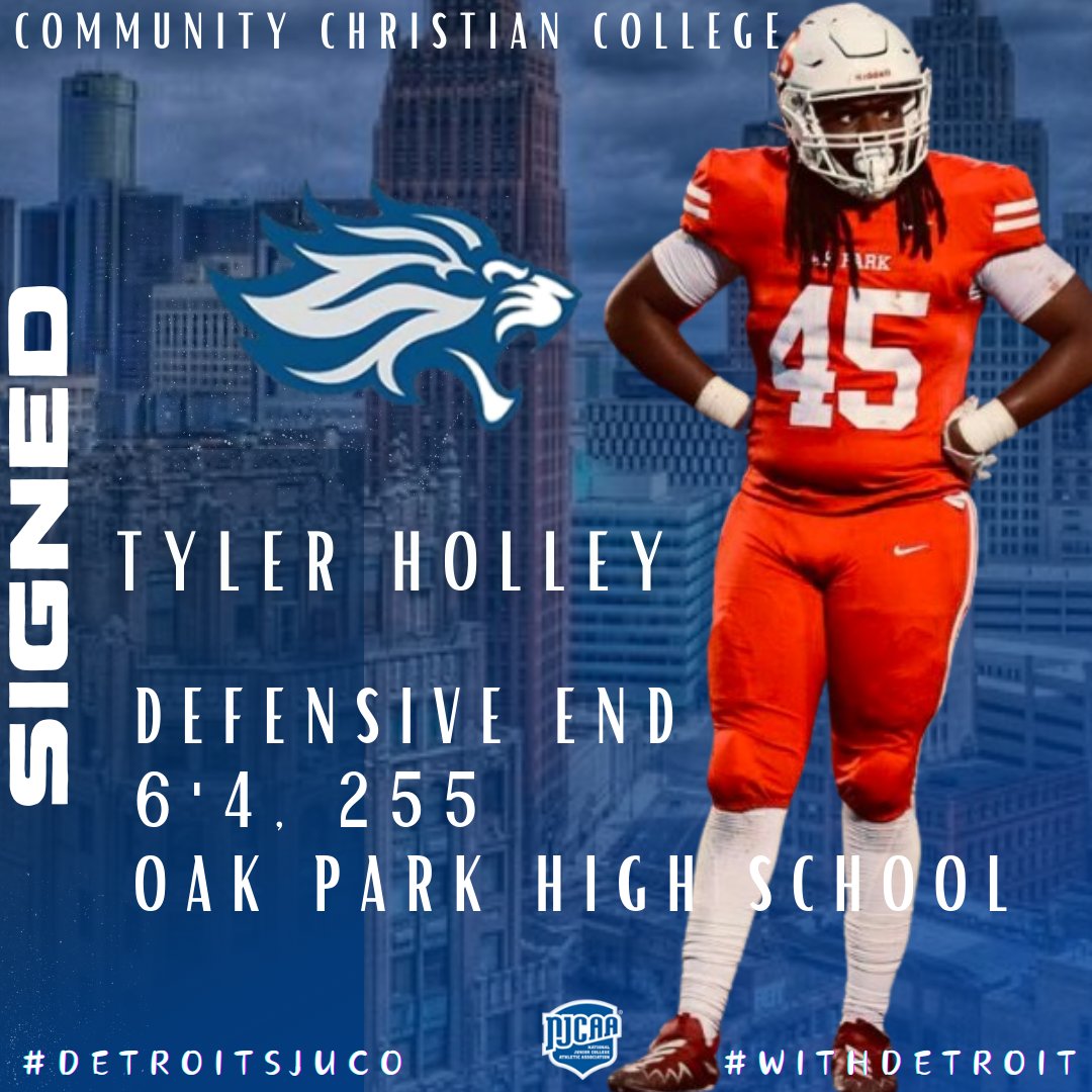 Community Christian College Football (@ccclionsfb) on Twitter photo Welcome to the family, Tyler!
#DetroitsJUCO #WithDetroit Welcome to the family, Tyler!
#DetroitsJUCO #WithDetroit