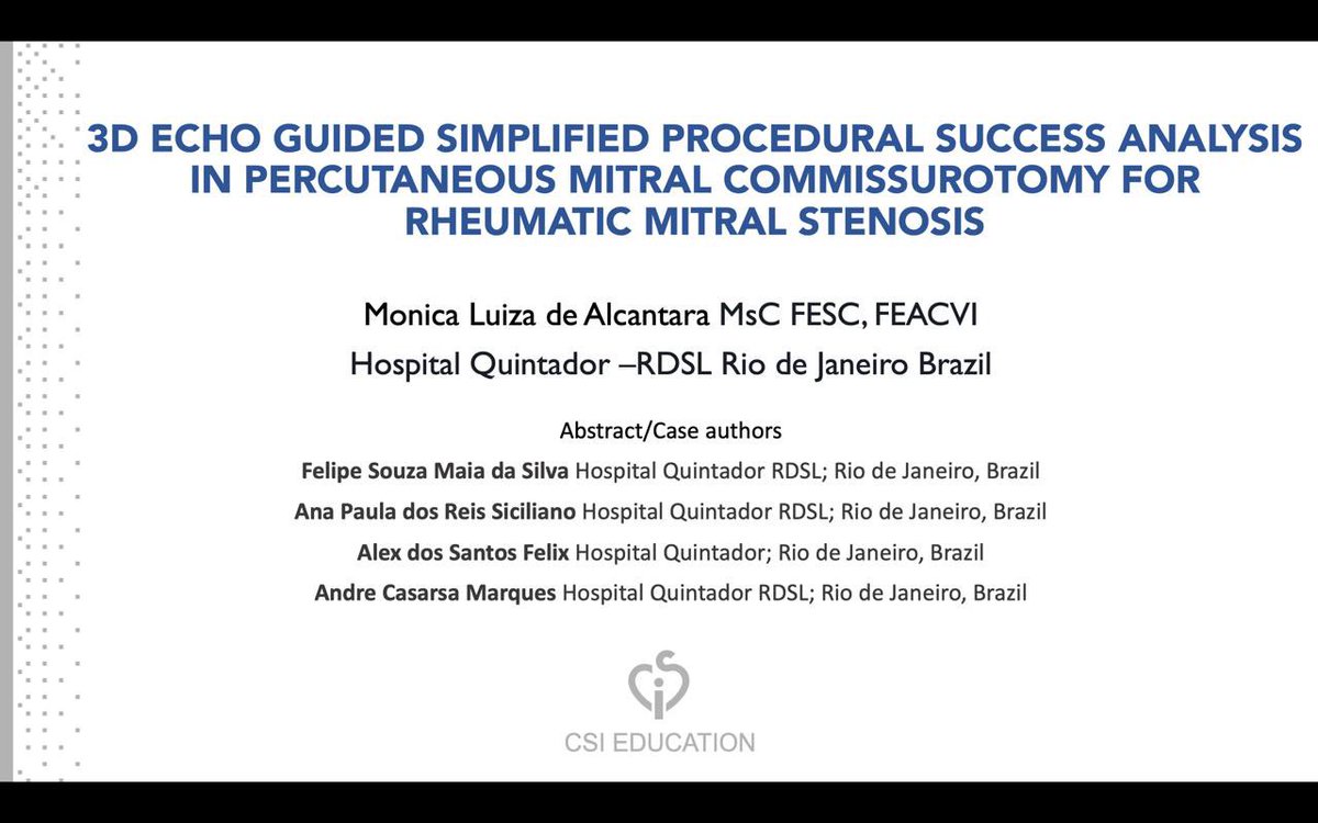 Monica Alcantara M.D. , MSc, FESC, FEACVI tweet media