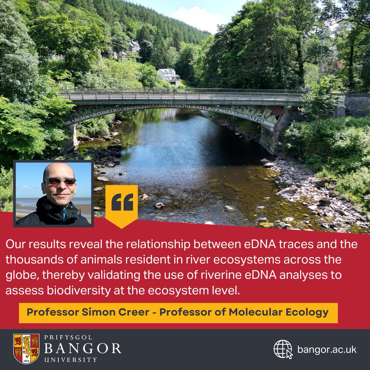 Researchers at Bangor University are using environmental DNA (eDNA) to monitor freshwater biodiversity and ecosystem health more efficiently 🌍

➡️ bit.ly/4b5UFP9

✍️ <a href="/SiCreerProf/">Simon Creer</a> &amp; <a href="/DrWillPerry/">William Perry fishsci.com/@DrWillPerry</a> - <a href="/ConversationUK/">The Conversation</a> <a href="/NatureComms/">Nature Communications</a>

#BangorUniversity #BangorResearch
