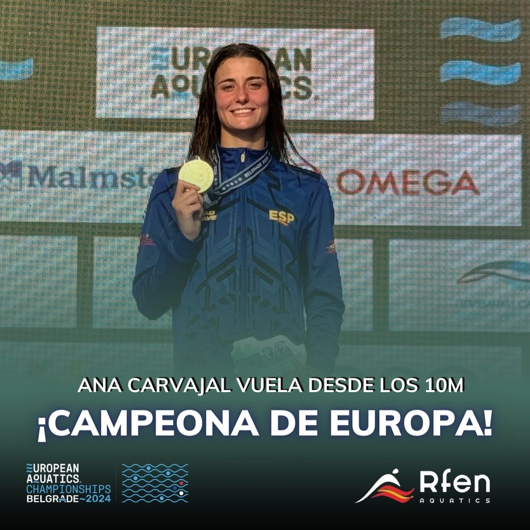 🔥 ¡IMPRESIONANTE ANA!

🥇 Nuestra joven saltadora se ha proclamado Campeona de Europa desde los 10 metros.

😍 Enhorabuena, ¡qué orgullo!