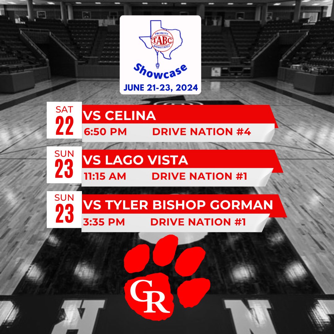 Weekend schedule at the <a href="/Tabchoops/">𝙏𝘼𝘽𝘾🏀📋</a> Showcase! Excited to go compete!

#TigerHoops 🐅🏀