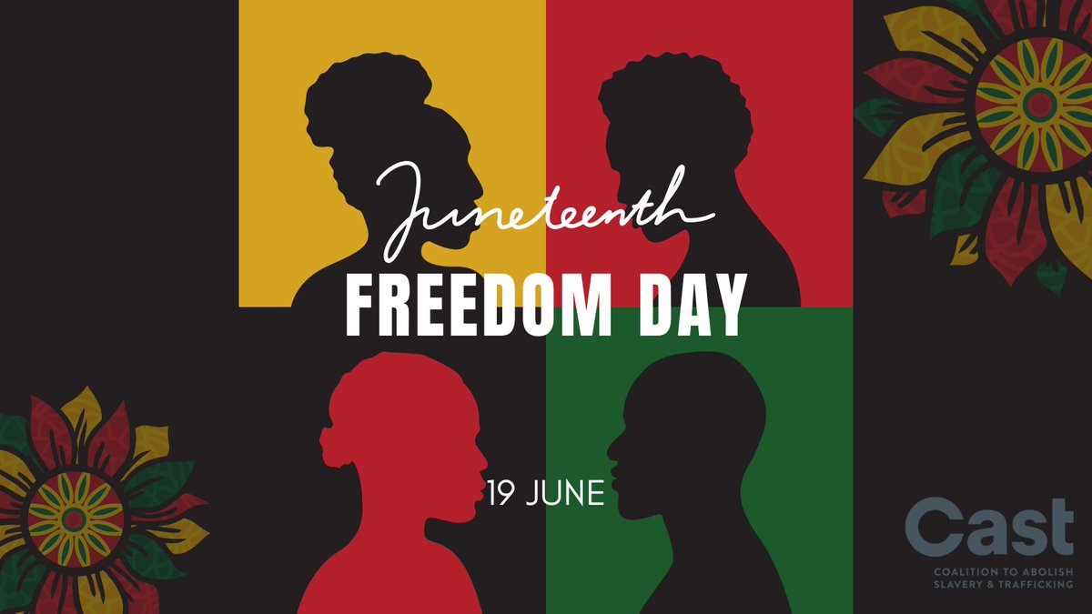 CASTLA's tweet photo. Juneteenth commemorates the emancipation of enslaved Black people in the US, but forced labor continues. Support #ACA8 to end forced labor in prisons. Visit https://t.co/hbXMvVgik0
#Juneteenth #FreedomDay #EndHumanTrafficking #CastLA #EndTheException https://t.co/Q5rnU8GuA9