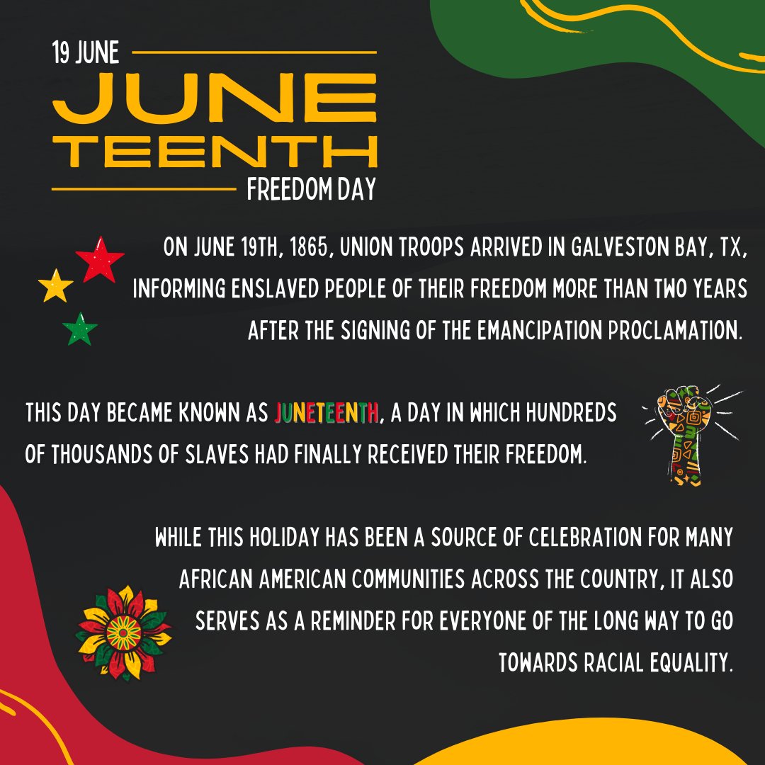MKExecSearch's tweet photo. Today is Juneteenth, a federal holiday that serves as a reminder of the importance of the fight against inequality. 

#juneteenth #juneteenth2024 https://t.co/7SiILEW2zH