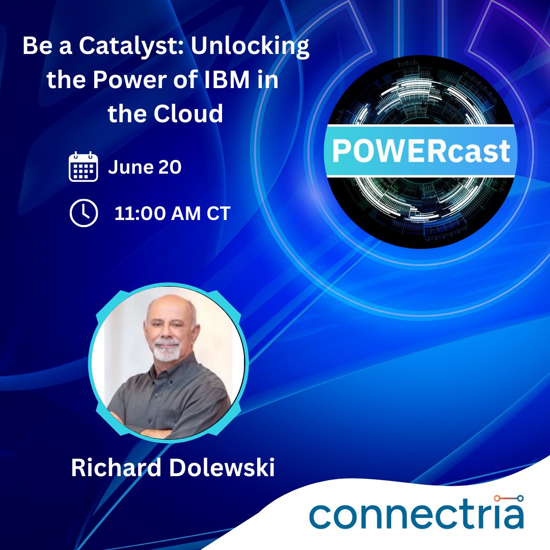 COMMONug's tweet image. The next #POWERcast is coming to you TOMORROW! Unlock the power of IBM in the Cloud with Richard Dolewski

Register here:
common.org/event/powercas…

#COMMONeducation #COMMONisaCommunity #IBMieducation