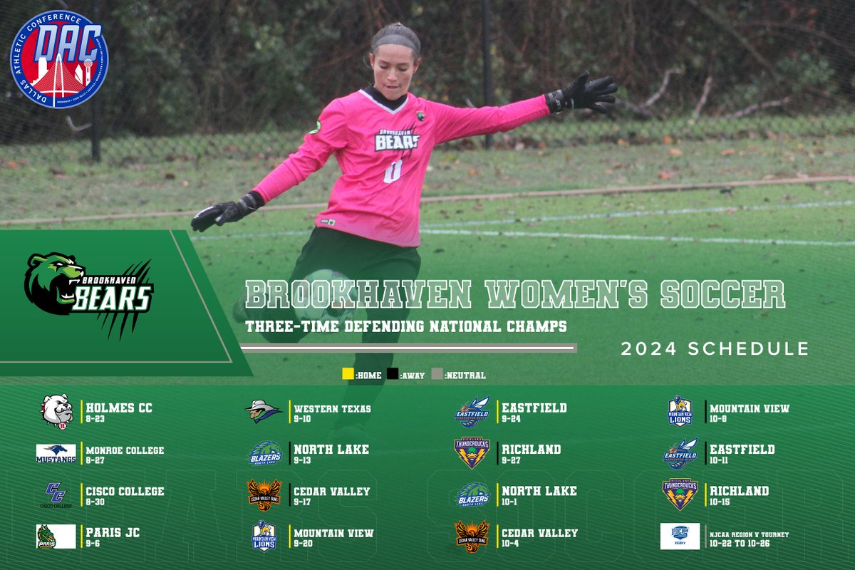 Brookhaven Kicks Off Aug. 23

📰 brookhaven.prestosports.com/sports/wsoc/20…

#HavenMade