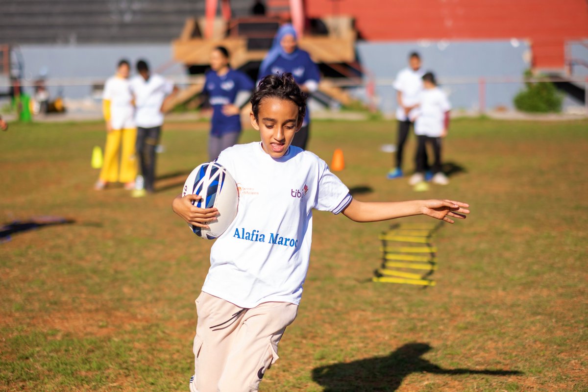112 enfants, 33 éducateurs, une passion: le rugby 🏉! Le premier Festival Africain du Rugby pour le Développement à Casablanca 🇲🇦 a été un franc succès, promouvant solidarité, égalité des genres et inclusion à travers divers ateliers de rugby éducatif et animations culturelles.