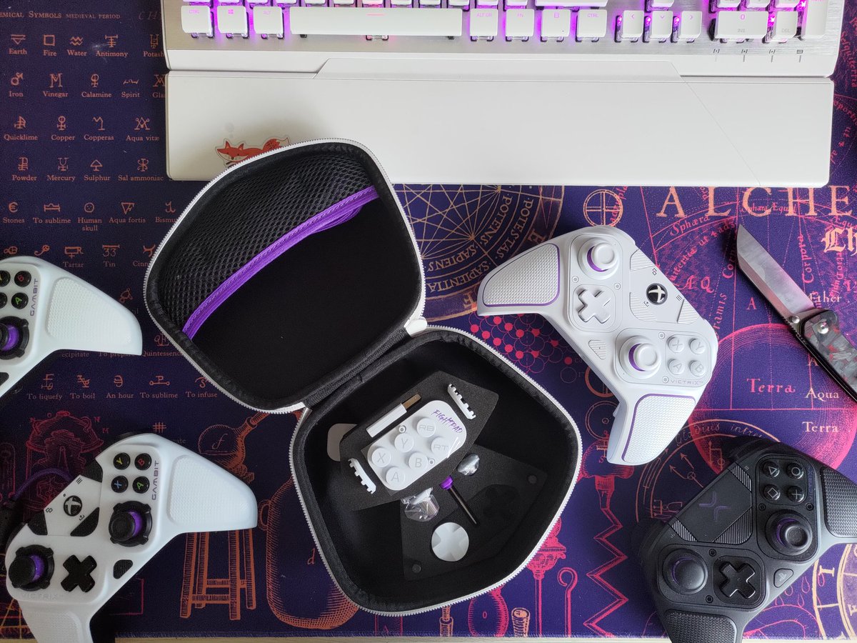 gamecampBlog's tweet image. White BFG for @Xbox just joined the family. 

Because there is no such thing as too many @victrixpro controllers 🎮💜🤍🤛