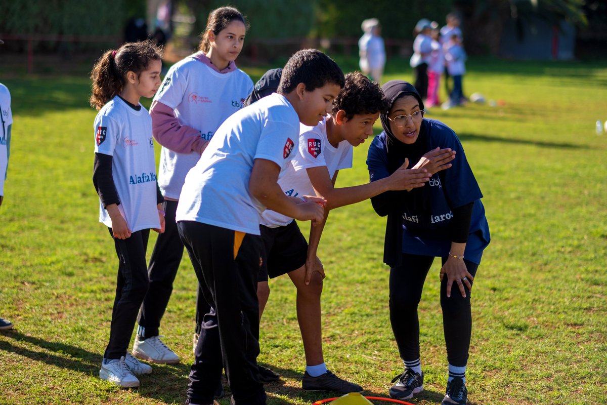 terresenmelees's tweet photo. 112 enfants, 33 éducateurs, une passion: le rugby 🏉! Le premier Festival Africain du Rugby pour le Développement à Casablanca 🇲🇦 a été un franc succès, promouvant solidarité, égalité des genres et inclusion à travers divers ateliers de rugby éducatif et animations culturelles. https://t.co/mNXjzuQvVD