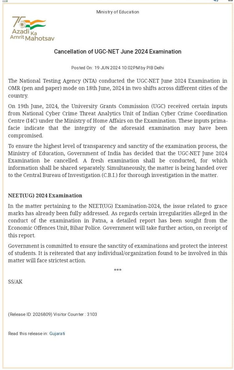 O_master_G's tweet image. शिक्षा मंत्रालय का बड़ा फैसला : UGC-NET परीक्षा रद्द करने का एलान, CBI जांच कराने की घोषणा* ✅

आखिर कब तक मेरे जैसे होनहार छात्रो के साथ अन्याय होता रहेगा 😐
#UGC_NET_EXAM 
#NEET_परीक्षा
#महिला_आरक्षण_वापस_लो
#पुरुष_विरोधी_आरक्षण_बापस_लो
#लड़कों_का_हक_मत_मारो

 @O_master_G