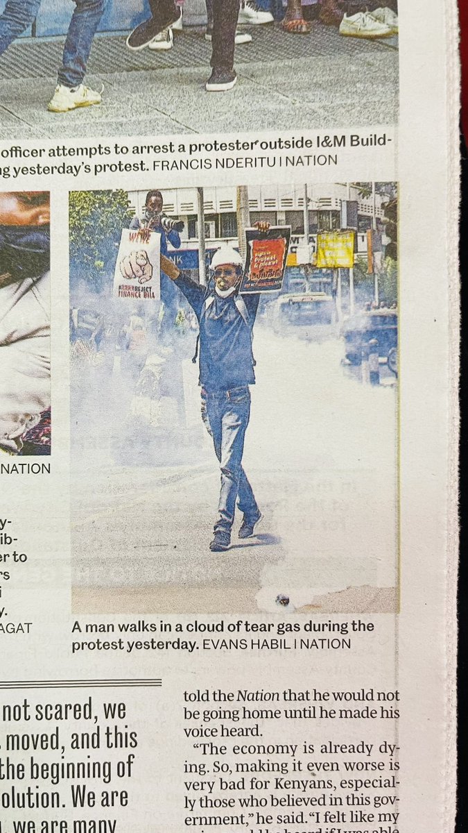 Shad_khalif's tweet photo. I will frame today’s newspaper alaaaaaaaaa

#RejectFinanceBill2024
#OccupyParliament
#TupataneThursday
#TechbrosUnited
#RevolutionKe https://t.co/39MVG2IjHb