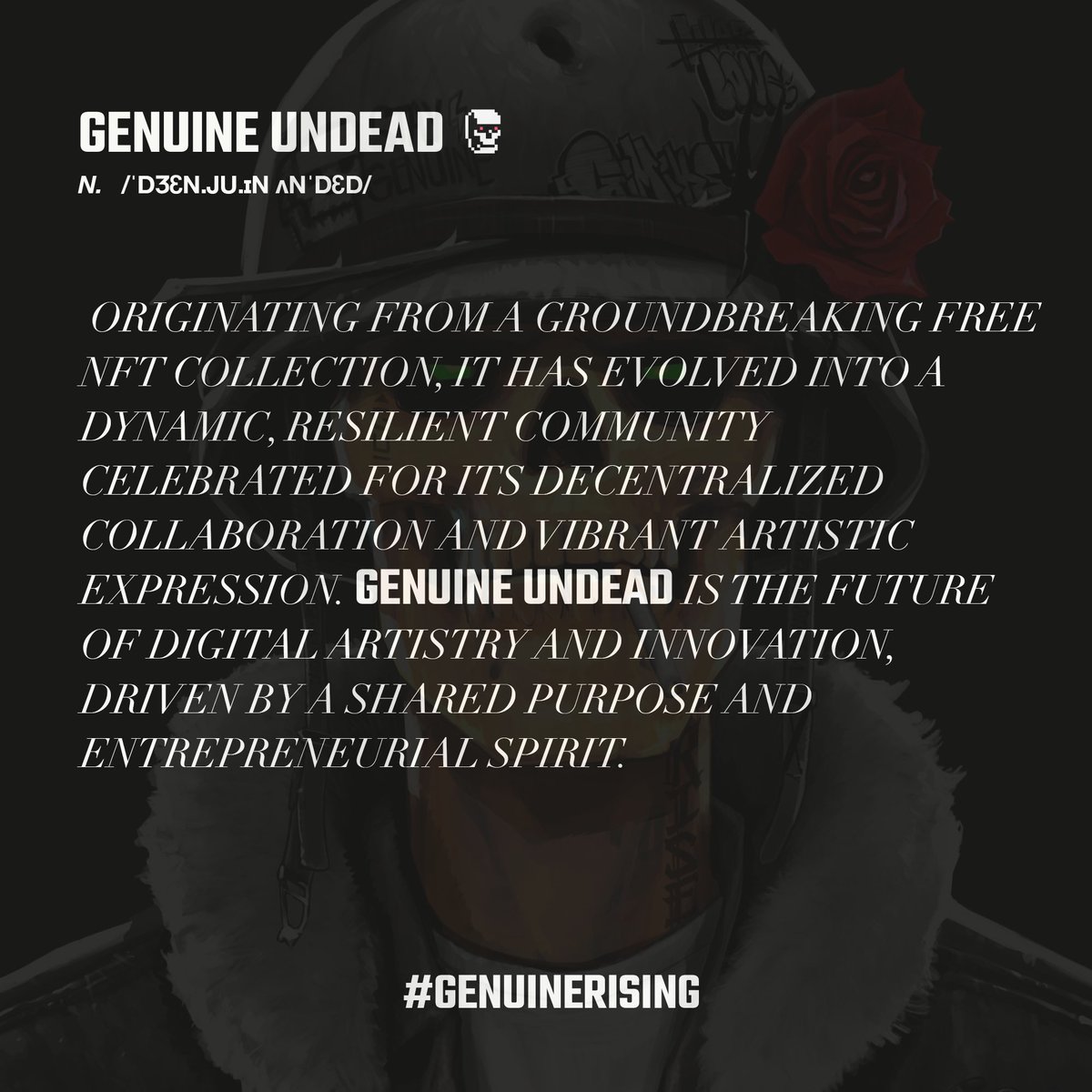 💀🗓️🤍 Mark your calendars, Fam!

🎉 The 2-year anniversary of Genuine Undead is on August 13!

Get ready for epic surprises and big announcements that will blow your mind! 🚀🔥

Stay tuned, you won't want to miss this! #GENUINERISING