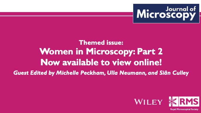 🔬The <a href="/JofMicroscopy/">JournalofMicroscopy</a> is pleased to announce the publication of the second volume of the Women in Microscopy special issue series. 

The issue was guest edited by Michelle Peckham, Ulla Neumann, and Siân Culley.

onlinelibrary.wiley.com/toc/13652818/2…