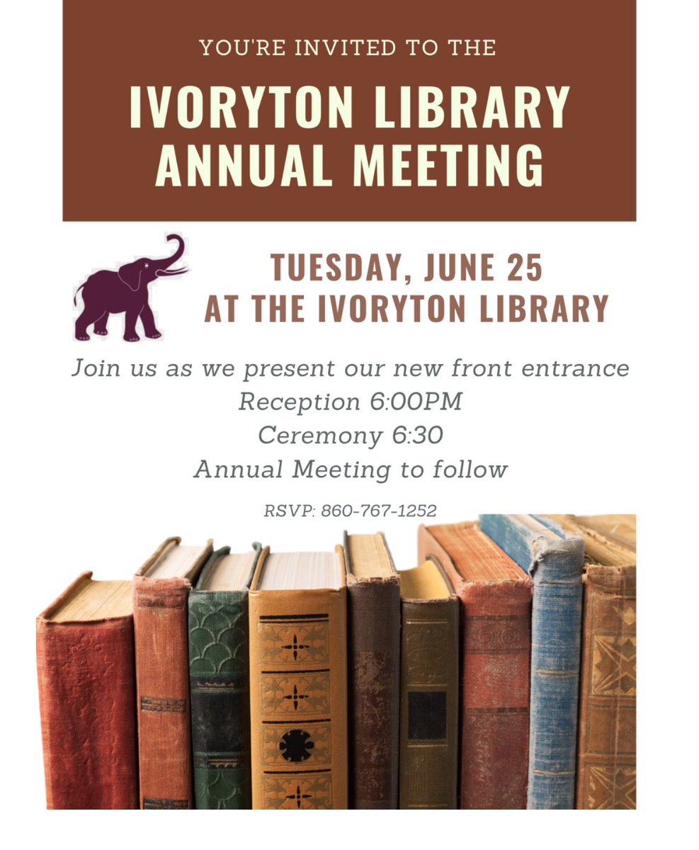 IvorytonLibrary's tweet photo. Please join us. https://t.co/9GGXNs7bID