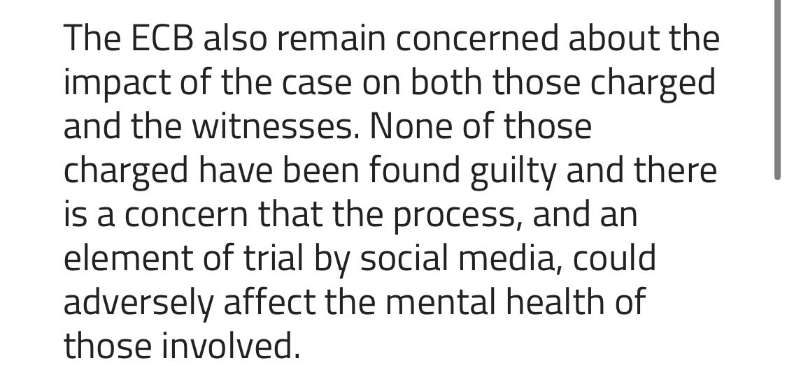 YahYah_Gunn's tweet photo. @bouncerblog05 Dobell has never cared about the mental health of those accused. In his article in June 2022 when he named those charged by the ECB, he even pointed out the ECB didn’t name them due to concerns about the impact on their mental health, but he went ahead and named them anyway. https://t.co/BjjY87QmKp